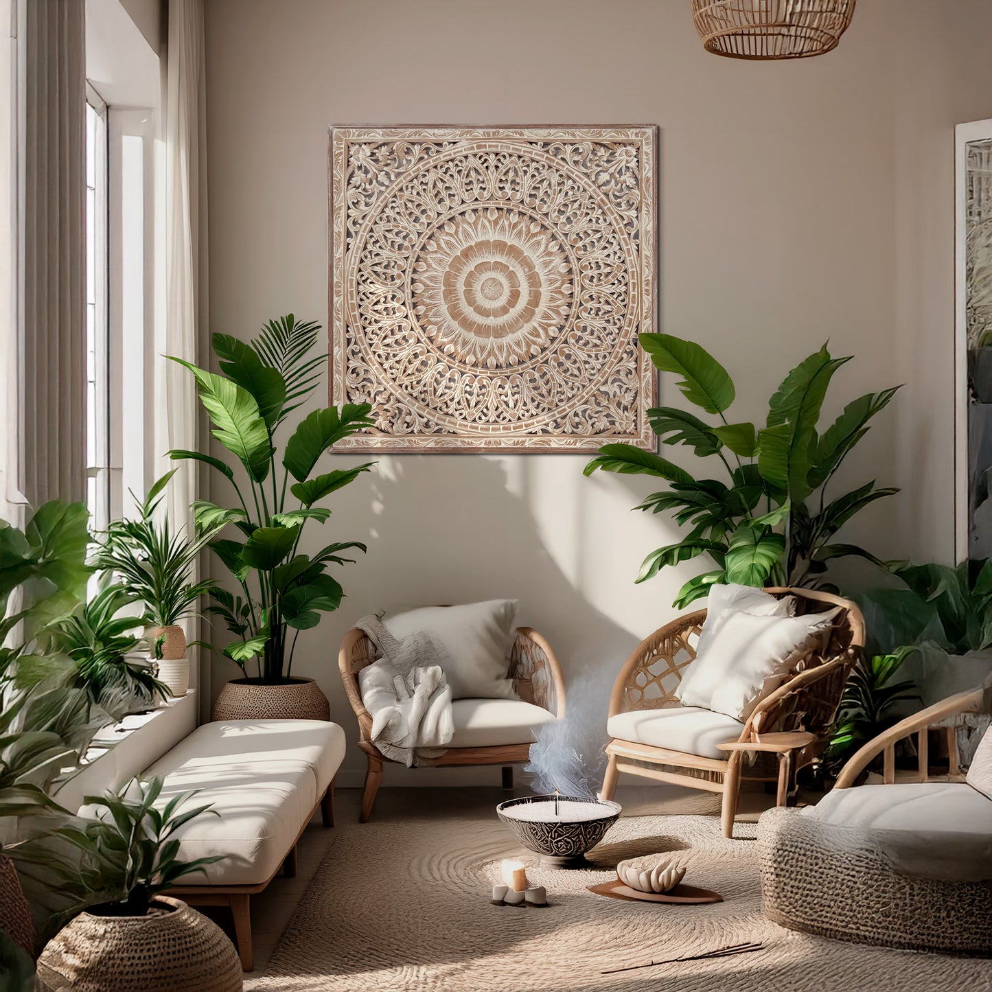 Large Decorative Panel "Cendana" 43x43 inches