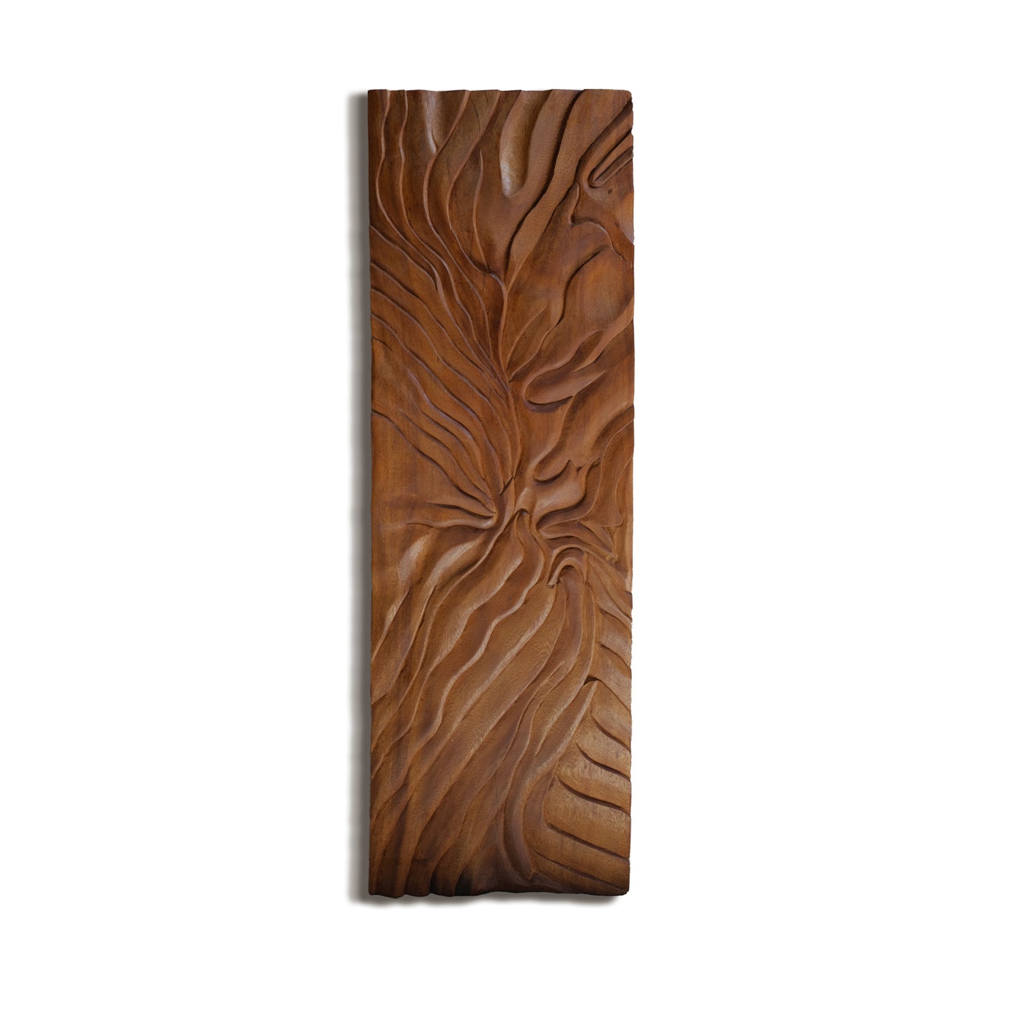 Wooden Sculpture Wall Decor - 150 cm - Suar Wood - Natural Oil finish