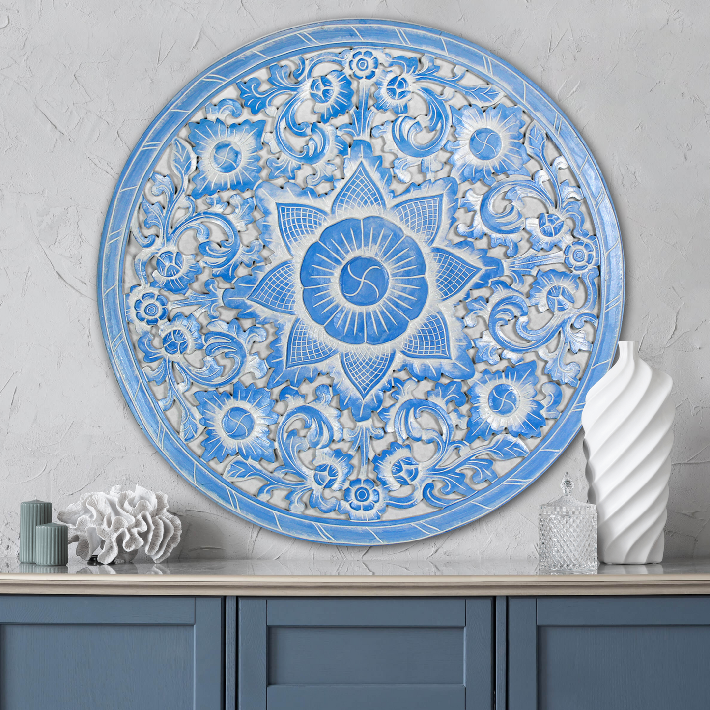 Carved Decorative Mandala "Air" - 80 cm