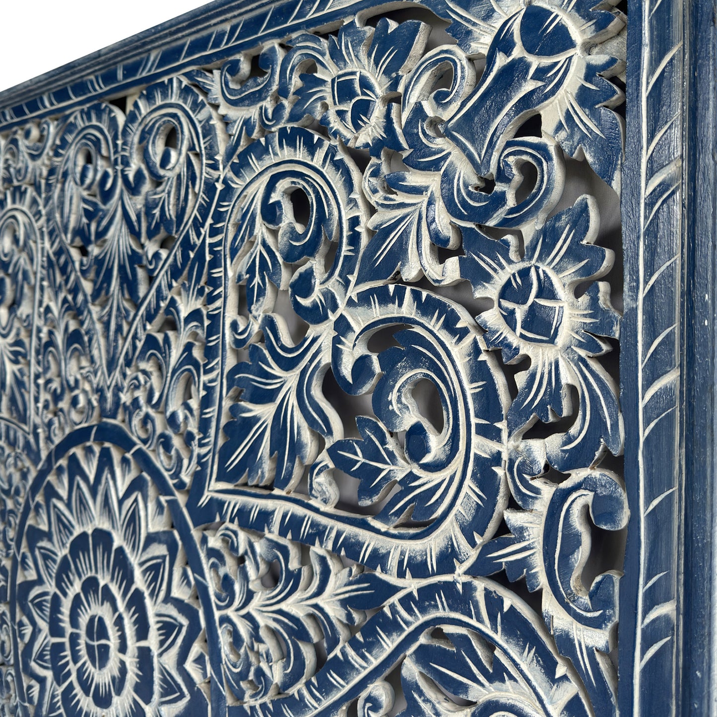 Decorative Panel "Jantung" in Navy Blue Wash - 110 cm