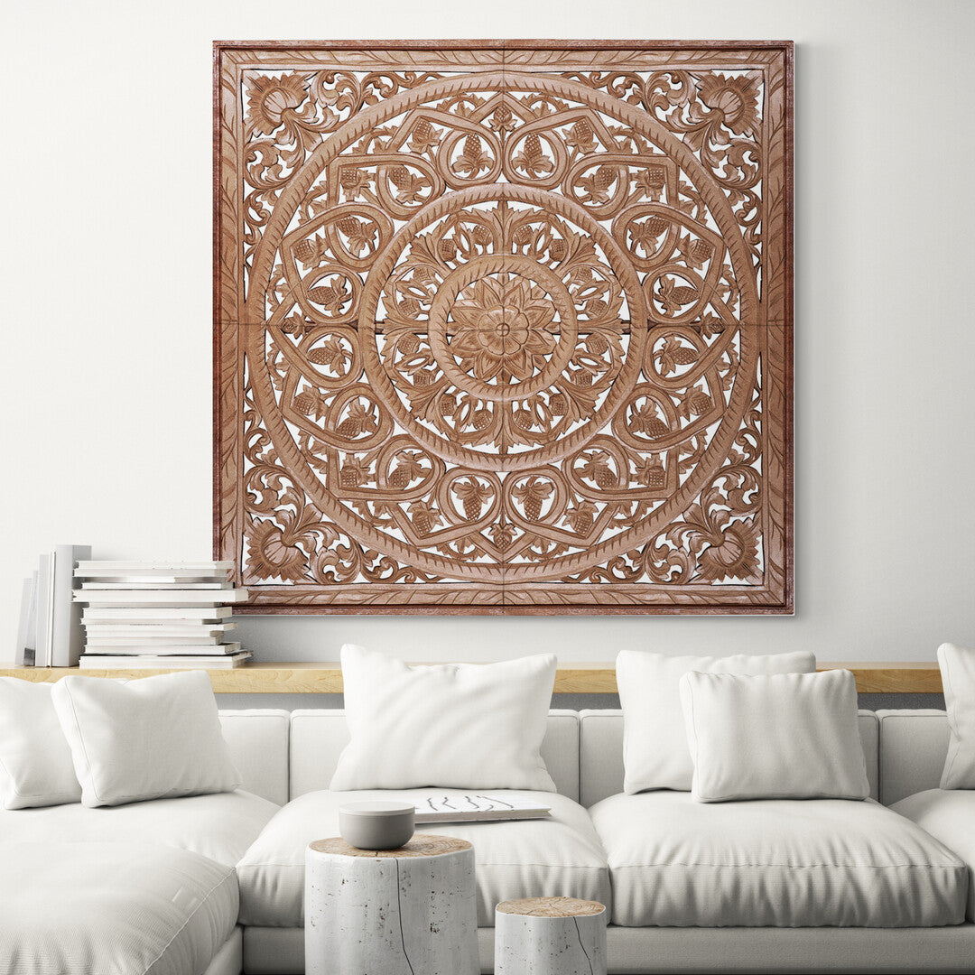 Carved Decorative Panel "Sidemen"- 100 cm