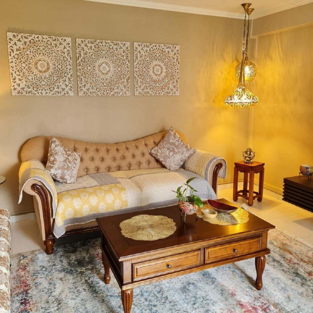 Carved Decorative Panel "Ranting" - 60 cm in Antic Wash