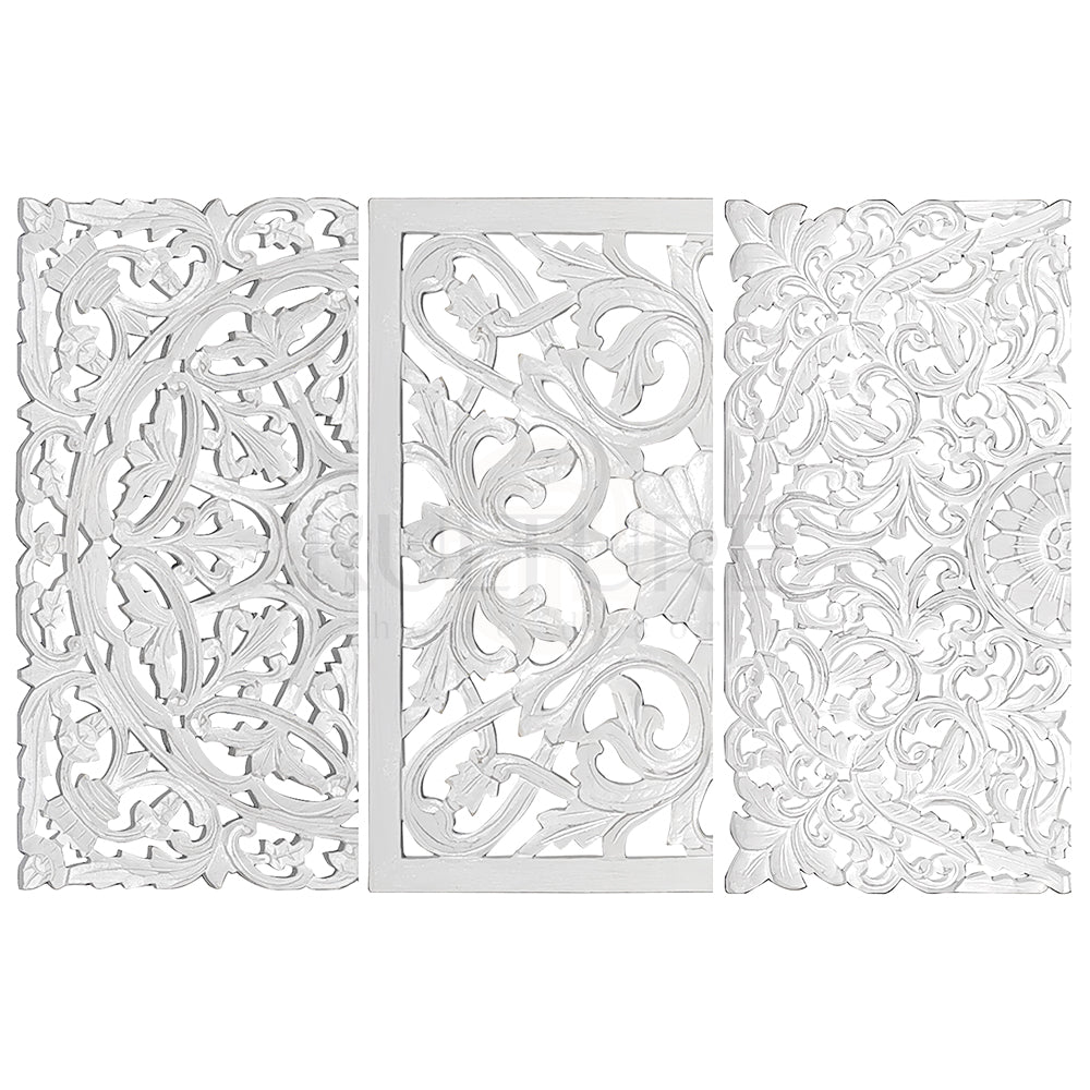 Set of 3 Decorative Panels "Pererenan" 20x20 inches each