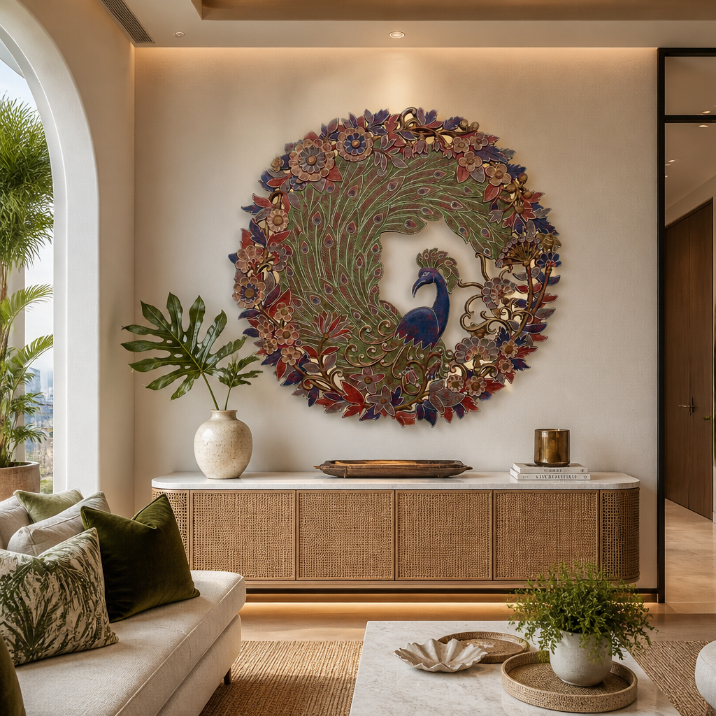 Carved Decorative Panel "Cendrawasih" - 100 cm