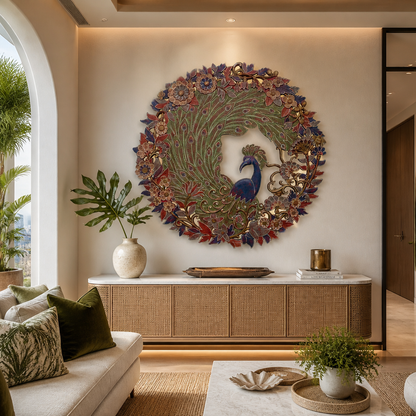 Carved Decorative Panel "Cendrawasih" - 100 cm