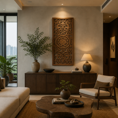 Decorative Panel "Amara" - Natural Brown - 100 x 40 cm