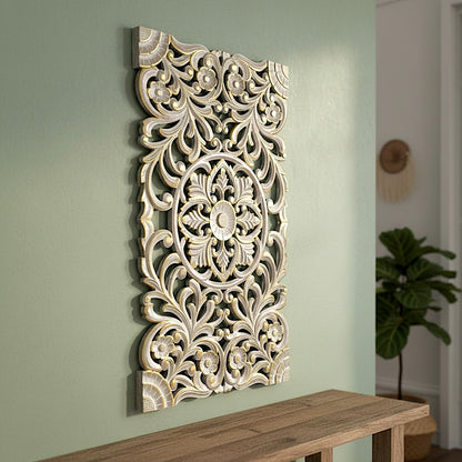 Decorative Panel "Azalea" - Gold Antic Wash