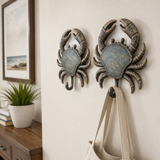 Brass Carved Hanger - Crab