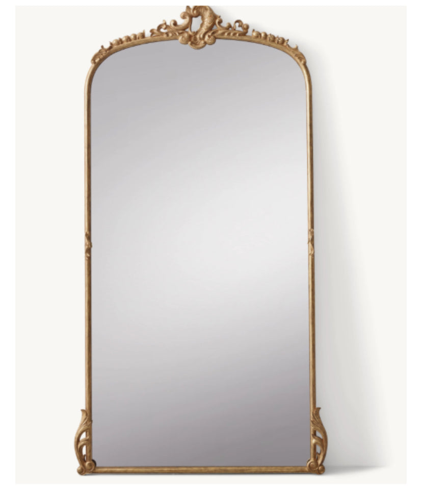 Custom Mirror 'Cristina' - Light Grey with Antic Wash - 200 x 80cm