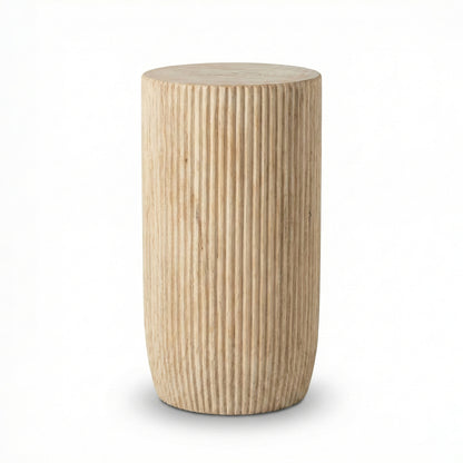 Wooden Side Table / Stool 'Modera' in Natural - 60 x 35 cm