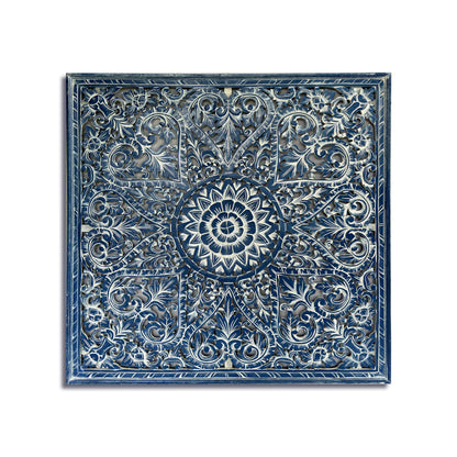 Decorative Panel "Jantung" in Navy Blue Wash - 110 cm