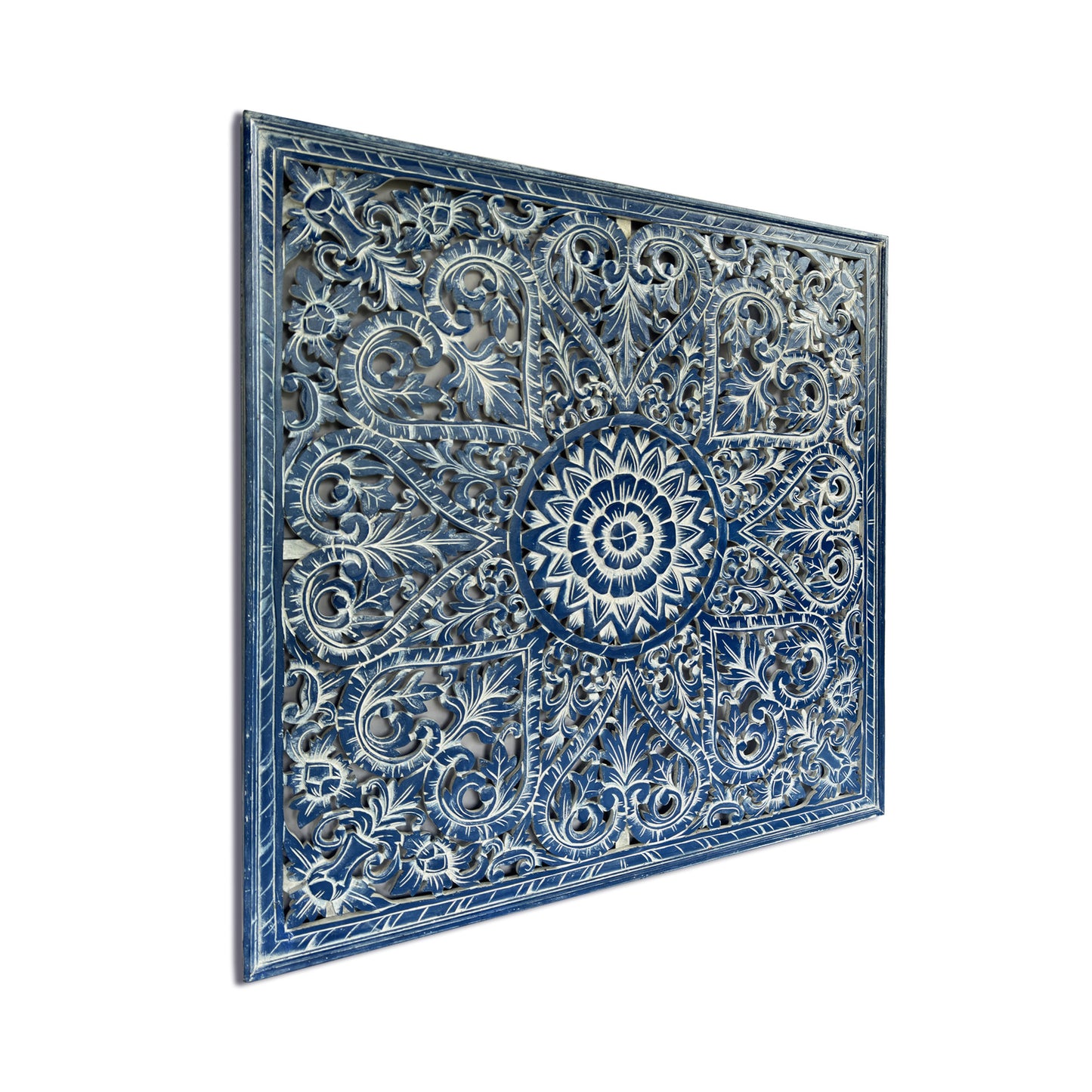 Decorative Panel "Jantung" in Navy Blue Wash - 110 cm