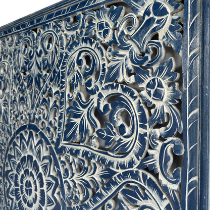 Decorative Panel "Jantung" in Navy Blue Wash - 110 cm