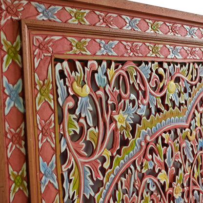 SALE - Custom Decorative Panel "Jimbaran" - Red