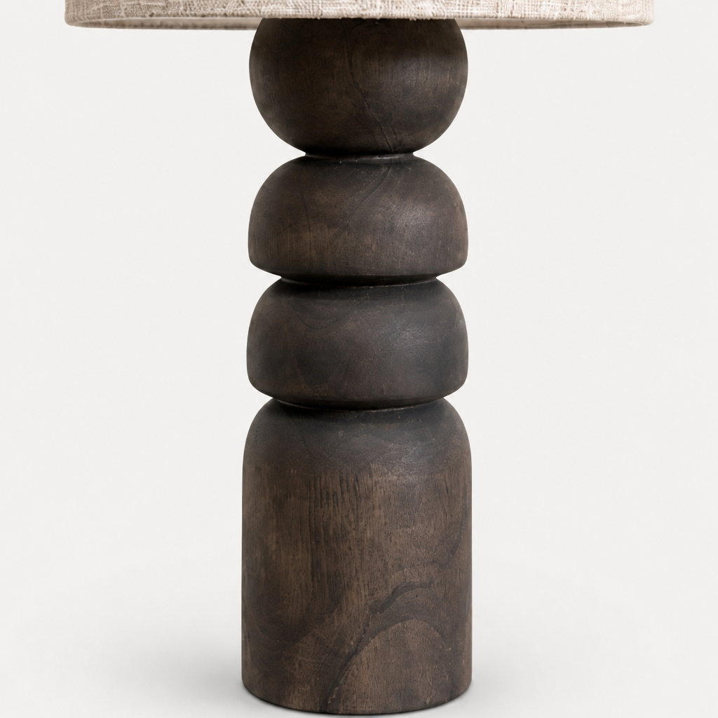 Wooden Table Lamp in Natural 'Le Kayo' - 65 cm