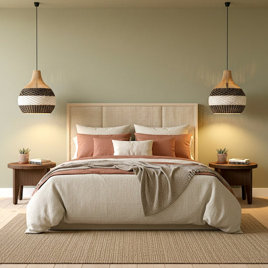 Rattan Pendant Lamp Shades "Medewi Black"