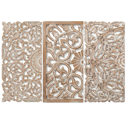 Set of 3 Decorative Panels "Pererenan" - Antic Wash - 50 cm