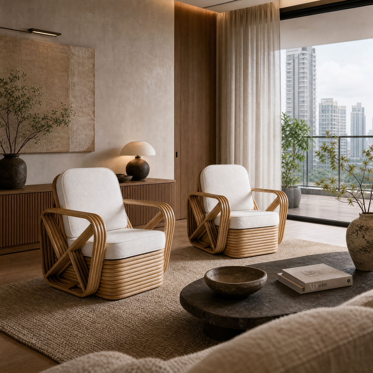Santai Rattan Lounge Chair - Natural