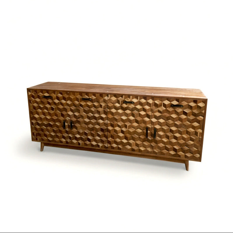 Wooden Sideboard Console Cabinet "Savanna" - Natural - 180 cm
