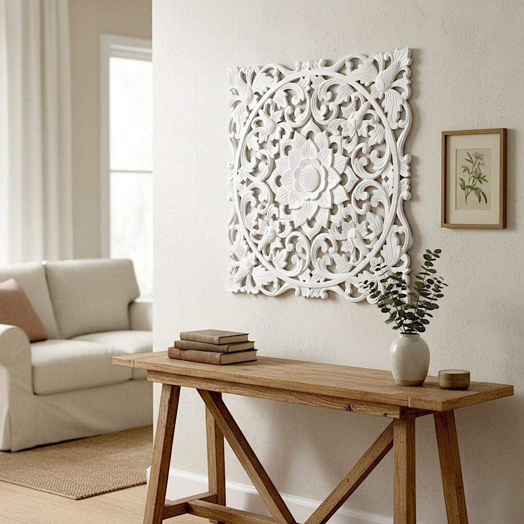 Carved Decorative Panel "Tanah" - 50 cm