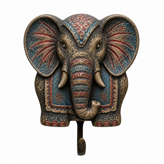 Brass Carved Hanger - Elephant