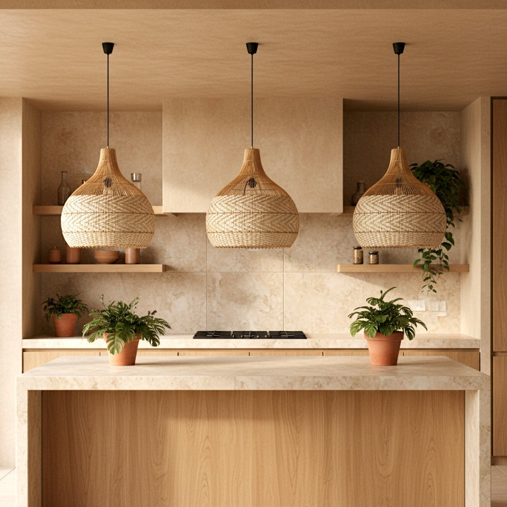 Rattan Pendant Lamp Shades "Medewi Putih"