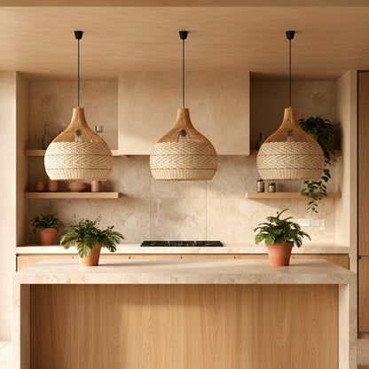 Rattan Pendant Lamp Shades "Medewi Putih"