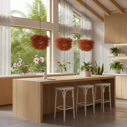 Rattan Pendant Lamp Shades "Sarang" - 50 cm