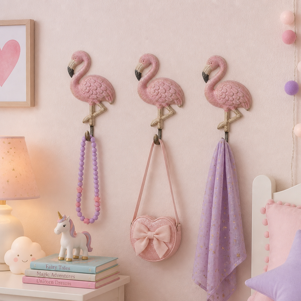 Brass Carved Hanger - Flamingo