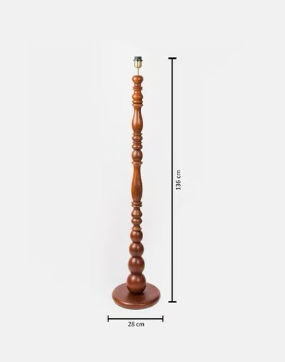'Ila' Floor Lamp – 150 cm | Handcrafted Teak Wood Floor Lamp