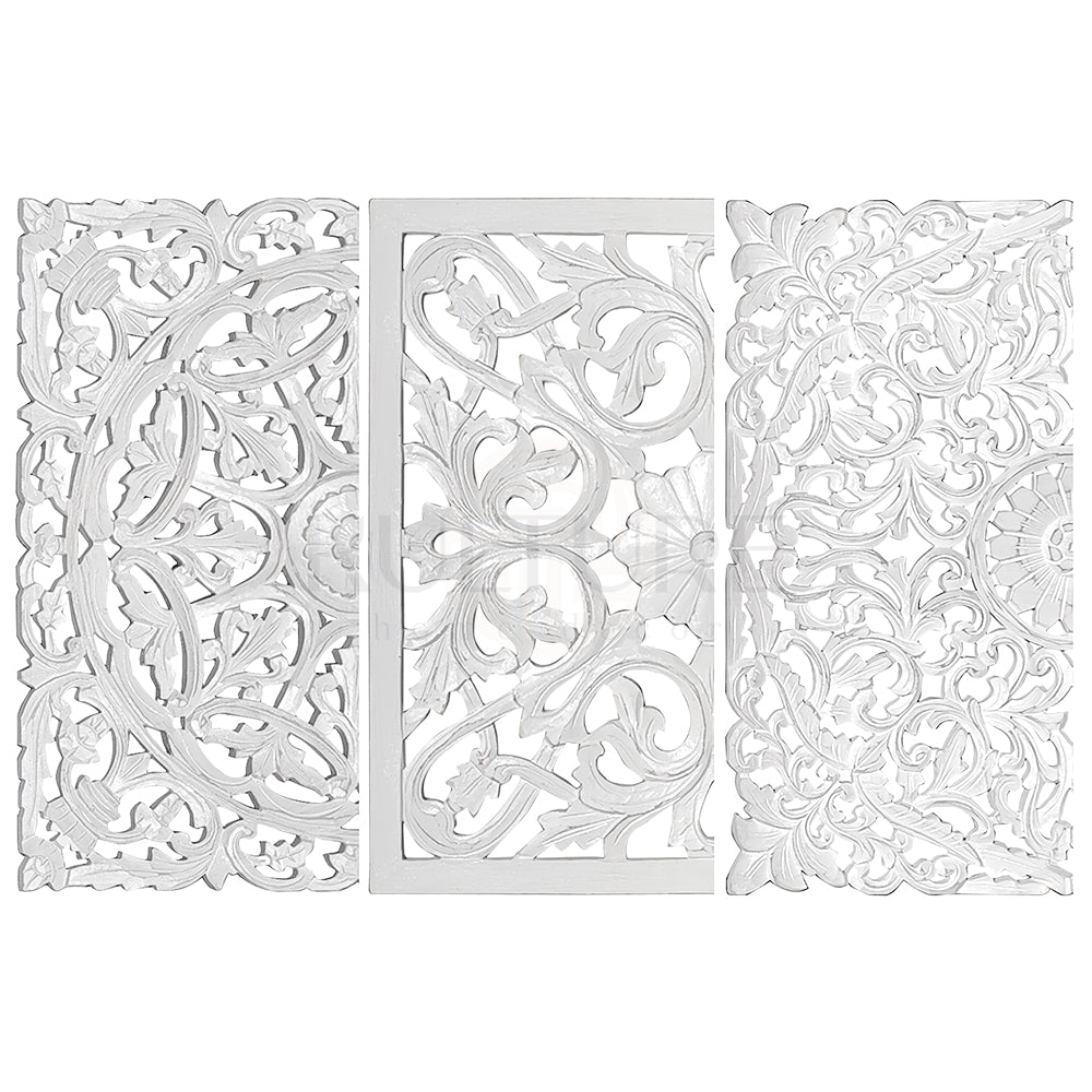 Set of 3 Decorative Panels "Pererenan" - Antic Wash