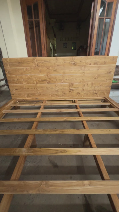 Teak Wooden Bed Frame "Kanav" - King Size