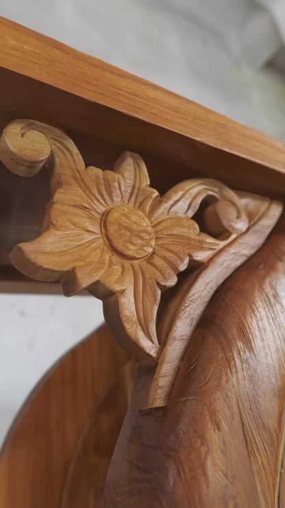 Hand-Carved Wooden Console Cabinet “Kamelia” – 170 cm